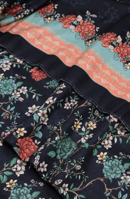 Bin Saeed Unstitch Printed Khaddar 3 piece Collection - DESIGN-28