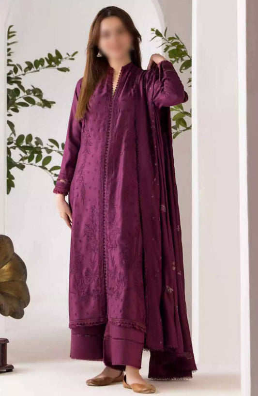 Sobia Nazir Winter Shawl Unstitched Collection 2024 - Design 02 A