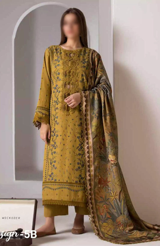 Sobia Nazir Winter Shawl Unstitched Collection 2024 - Design 05 B