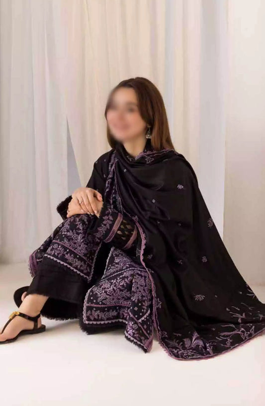 Sobia Nazir Winter Shawl Unstitched Collection 2024 - Design 06 B