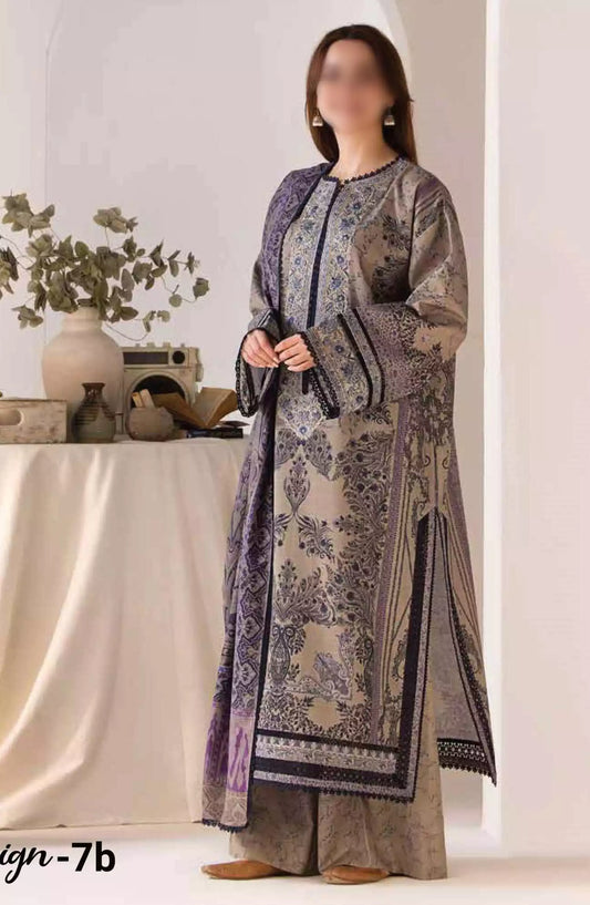 Sobia Nazir Winter Shawl Unstitched Collection 2024 - Design 07 B