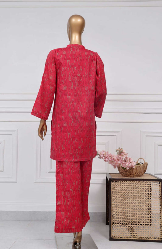 Sadabahar Printed Co ords Lawn Stitched 2 Piece - D-01 - SD25DW - Red - Summer Collection
