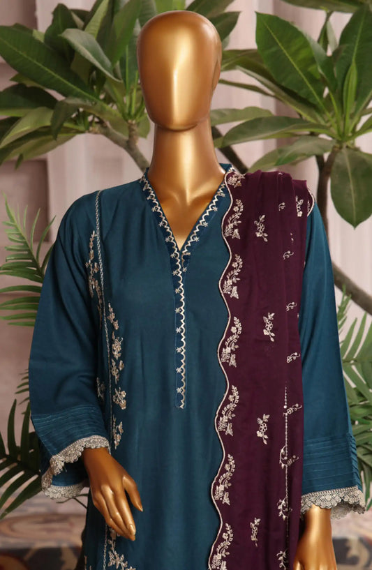 Bin Saeed Luxury Stitched Embroidered 3 Pc Karandi Collection Vol 02 - Design 01