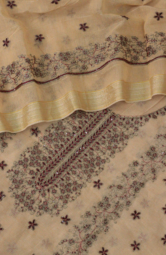 Crinklezza Unstitched Embroidered Net Collection Vol 07 by Amna Khadija - Design 01