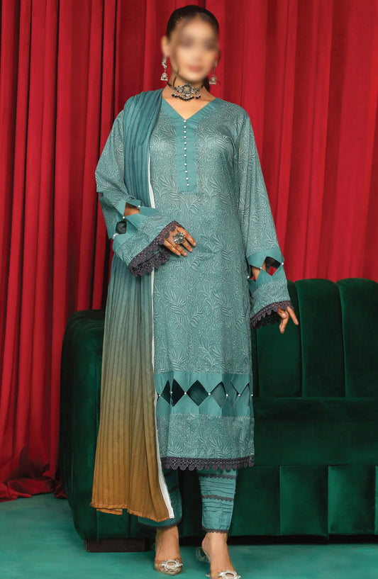 Aangan Digital Printed Lawn Collection By Humdum - Design 01