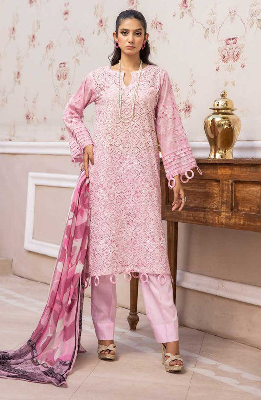 Mahees Isha by Riaz Arts Chikankari Lawn Unstitched 3 Piece - D-01 - RA25MI - Purple - Summer Collection