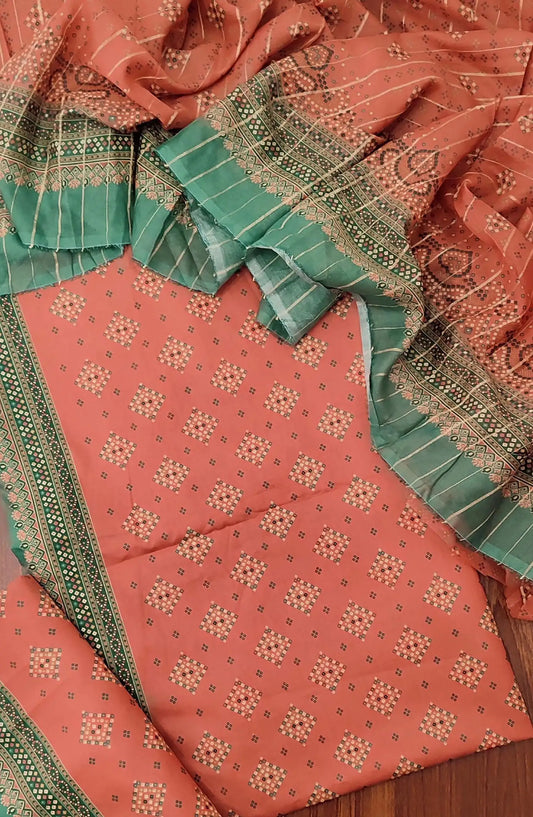 Bin Saeed Unstitched Printed Cotton 3Pcs Collection - Design 01