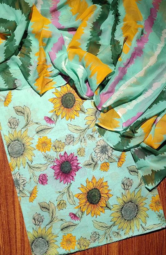 Floral Printed Lawn Full Suit 3 Pec Collection 2024 - Design 01