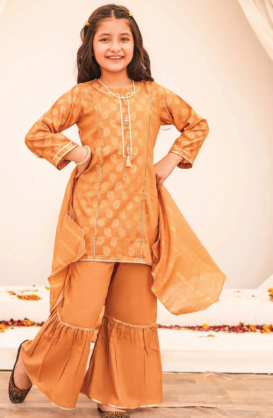 Ronaq Fancy Jacquard Stitched Collection - Design 01 (K) Mustard