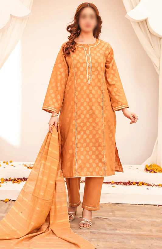 Ronaq Fancy Jacquard Stitched Collection - Design 01 (M) Mustard
