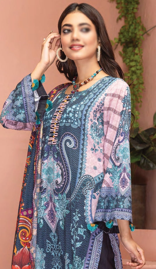 Zainab Digital Printed Luxury Lawn Collection - Design 02