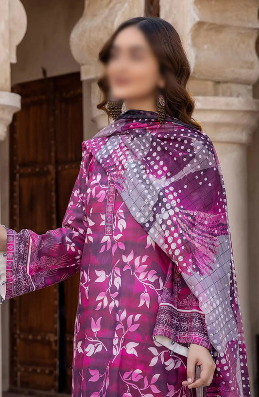 Zarkis Embroidered Lawn Collection 2024 By Riaz Arts - Design 02