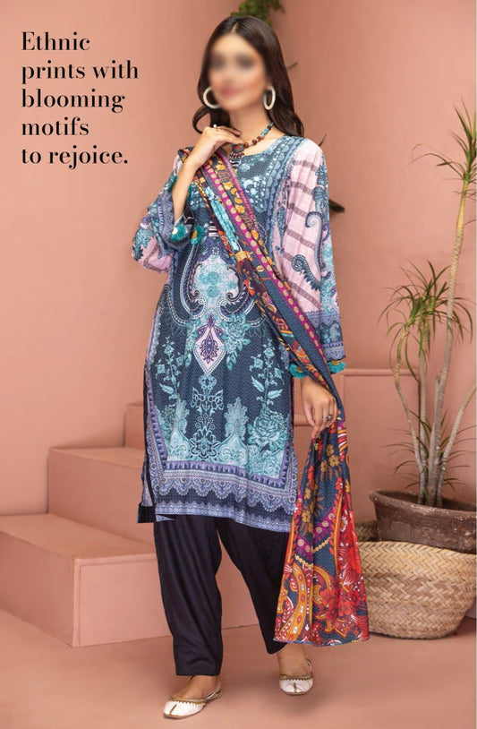 Zainab Digital Printed Luxury Lawn Collection - Design 02