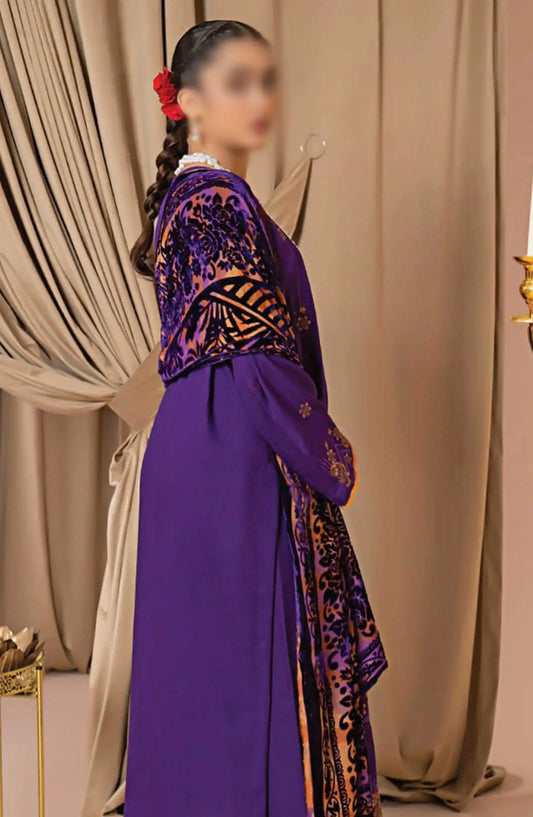 Queen Slub Dhanak Wool Collection With Palachi Shawl - Design 02