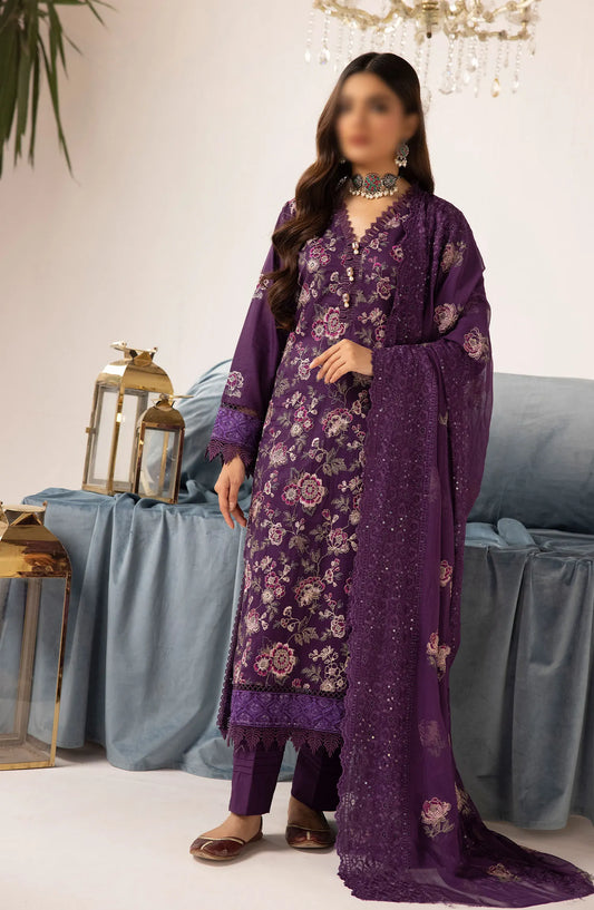 Bunai Premium Embroidery Lawn Collection 2024 - Design 02