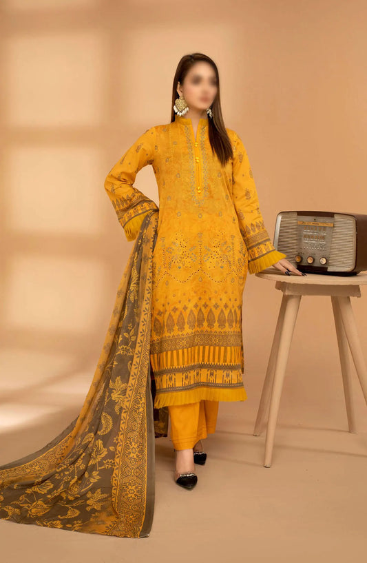 Jasmine Digital Print and Emb Lawn Collection Vol 01 - Design 02