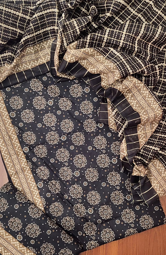 Bin Saeed Unstitched Printed Cotton 3Pcs Collection - Design 02