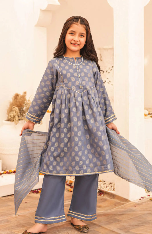 Ronaq Fancy Jacquard Stitched Collection - Design 02 (K) Grey