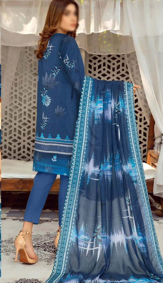 Mahay Janan Digital Printed Embroidered Viscose Collection - Design 03