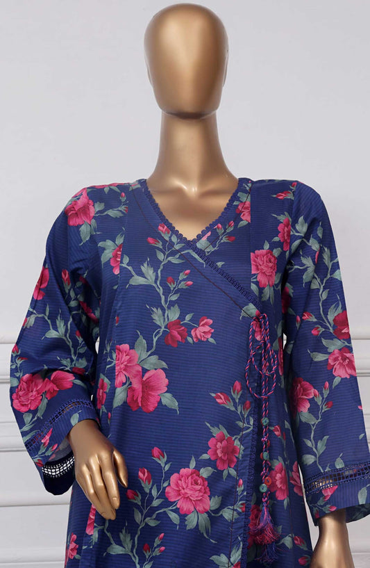 Sadabahar Printed Lawn Stitched 2 Piece Suit D-03 SD25SP Blue - Summer Collection
