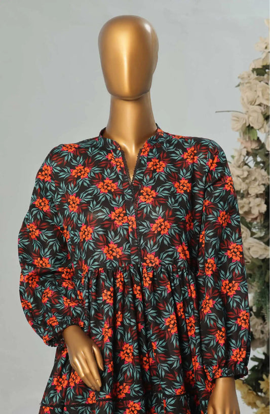 BIN SAEED Exclusive Printed Khaddar Frock 2PC Collection Vol 01-Design 03