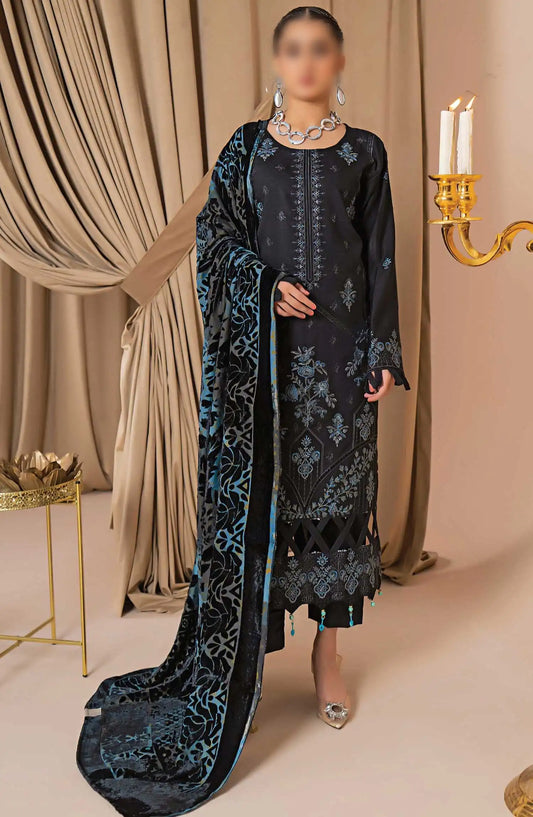 Queen Slub Dhanak Wool Collection With Palachi Shawl - Design 03