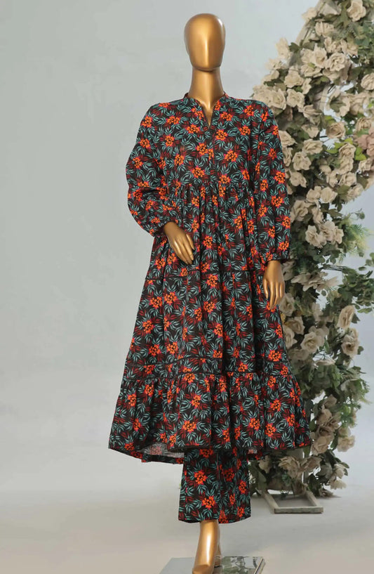 BIN SAEED Exclusive Printed Khaddar Frock 2PC Collection Vol 01-Design 03