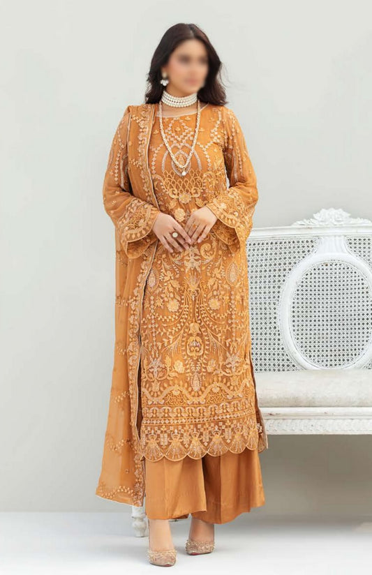 Design 03 Rusty Gold Jasper Crinkle Chiffon Collection 2023