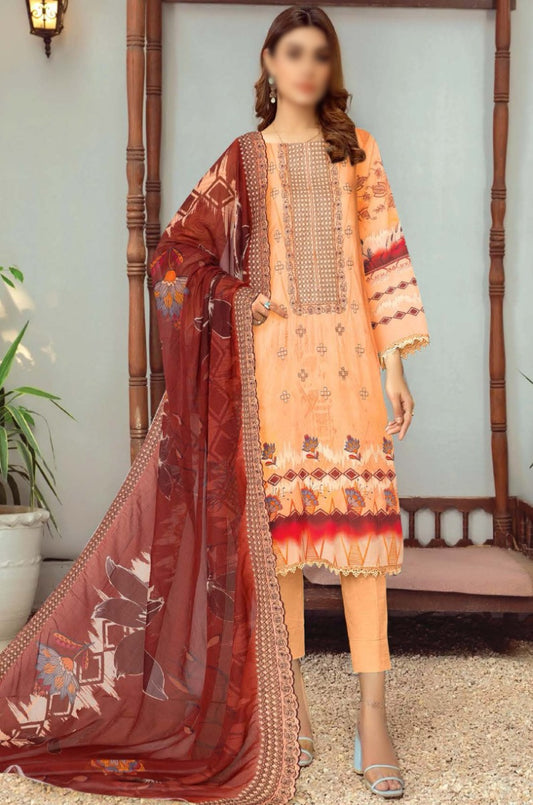 Mahay Janan Digital Printed Embroidered Viscose Collection - Design 04