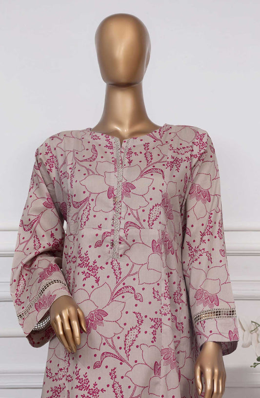 Sadabahar Printed Lawn Stitched 2 Piece Suit D-04 SD25SP Greyish Purple - Summer Collection