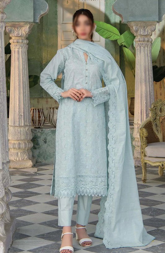 Meraki Exclusive Chikankari Embroidered Lawn Collection 2024 - Design 04