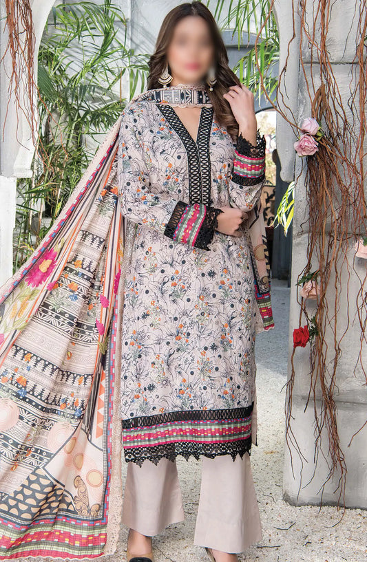 Mashaal Exclusive  Lawn Collection 2024 By Riaz Arts - Design 04