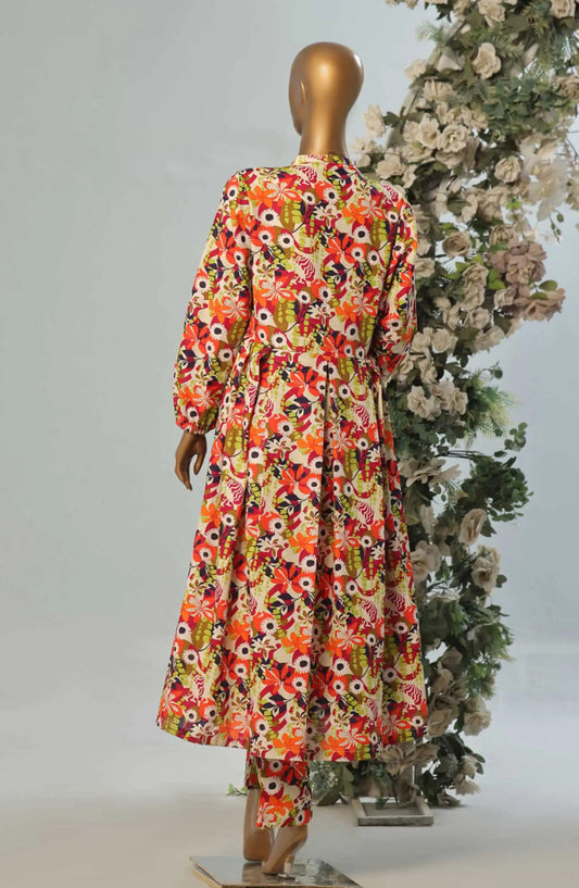 BIN SAEED Exclusive Printed Khaddar Frock 2PC Collection Vol 01-Design 04