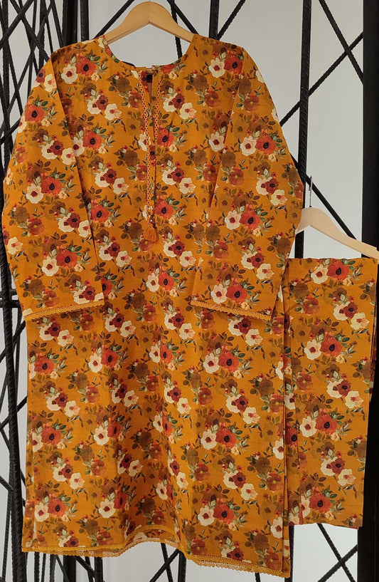 Amna Khadija Stitch Printed Zari Co Ords Collection 2024 - Design 04