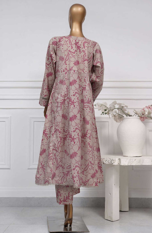 Sadabahar Printed Lawn Stitched 2 Piece Suit D-04 SD25SP Greyish Purple - Summer Collection