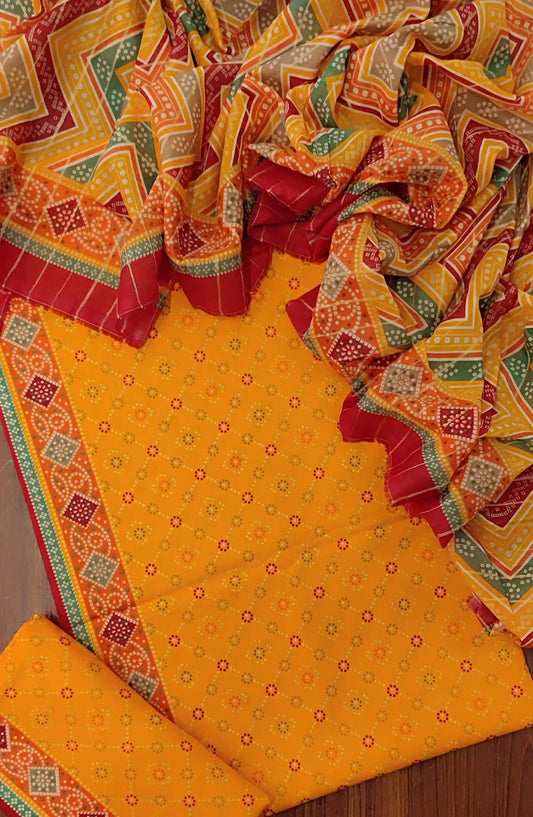 Bin Saeed Unstitched Printed Cotton 3Pcs Collection - Design 04