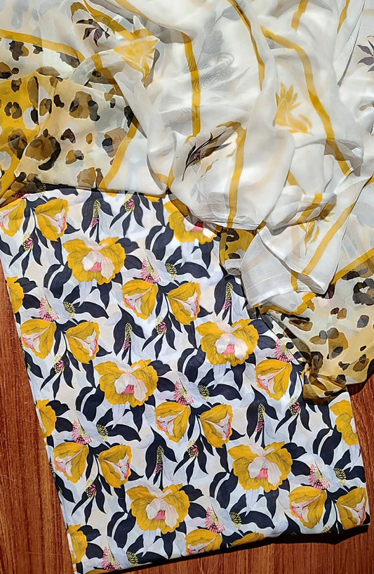 Floral Printed Lawn Full Suit 3 Pec Collection 2024 - Design 04