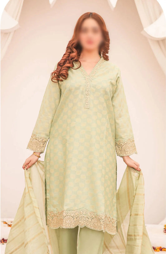 Ronaq Fancy Jacquard Stitched Collection - Design 04 (M) Pista