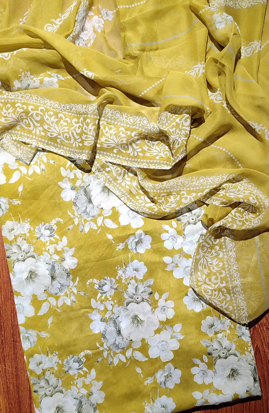 Floral Printed Lawn Full Suit 3 Pec Collection 2024 - Design 05