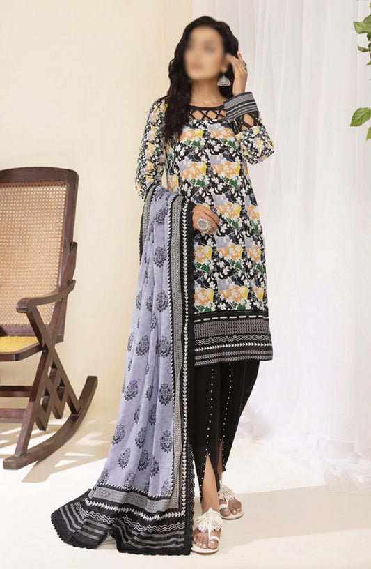 Design 05 ALZOHAIB COLORS DIGITAL PRINTED LAWN WITH DORIYA DUPPATTA COLLECTION