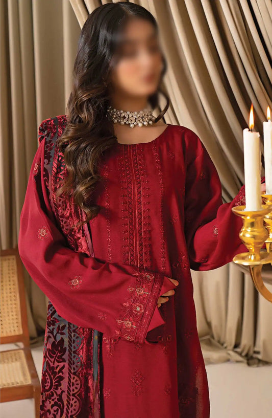 Queen Slub Dhanak Wool Collection With Palachi Shawl - Design 05