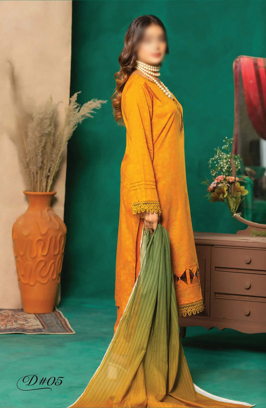 Aangan Digital Printed Lawn Collection By Humdum - Design 05