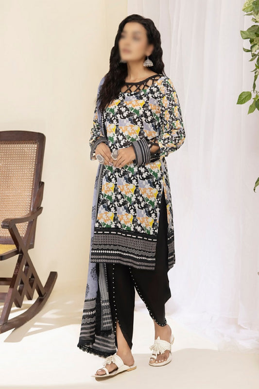 Design 05 ALZOHAIB COLORS DIGITAL PRINTED LAWN WITH DORIYA DUPPATTA COLLECTION