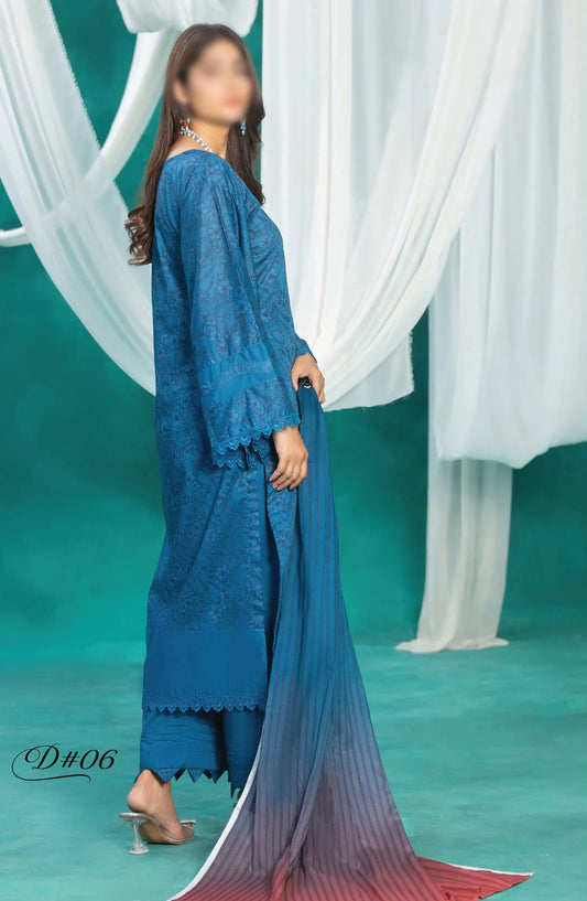 Aangan Digital Printed Lawn Collection By Humdum - Design 06