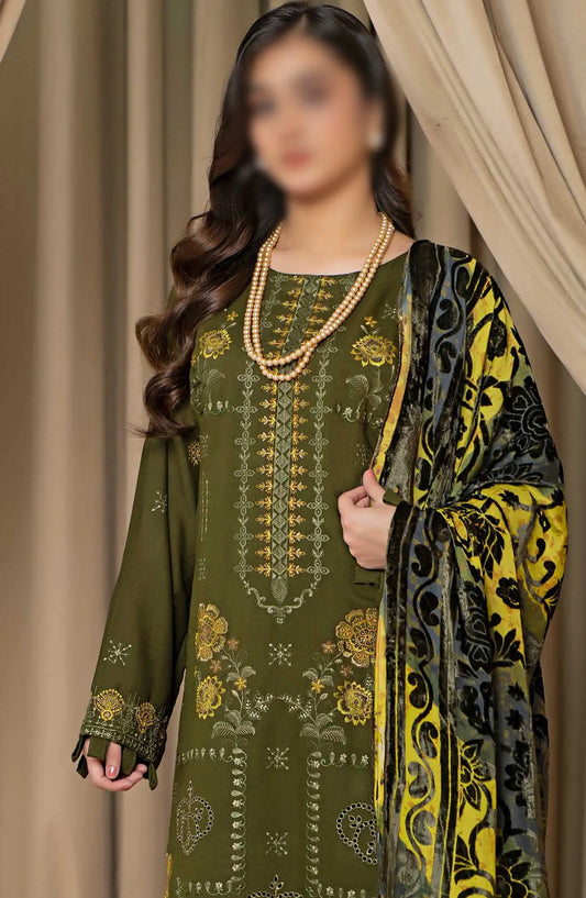 Queen Slub Dhanak Wool Collection With Palachi Shawl - Design 06