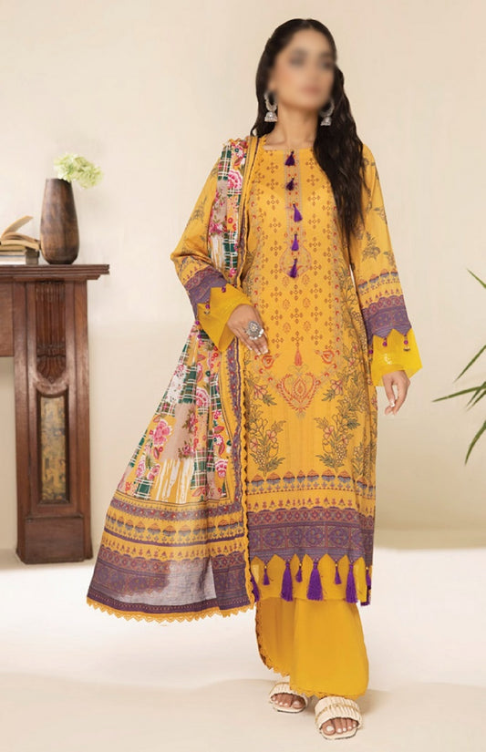 Design 06 ALZOHAIB COLORS DIGITAL PRINTED LAWN WITH DORIYA DUPPATTA COLLECTION