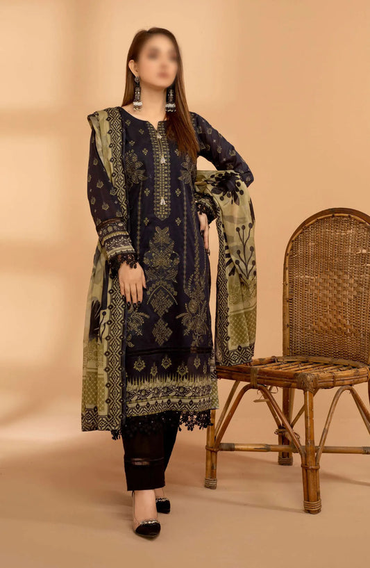 Jasmine Digital Print and Emb Lawn Collection Vol 01 - Design 06