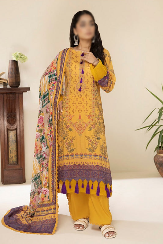 Design 06 ALZOHAIB COLORS DIGITAL PRINTED LAWN WITH DORIYA DUPPATTA COLLECTION