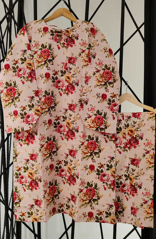 Amna Khadija Stitch Printed Zari Co Ords Collection 2024 - Design 06