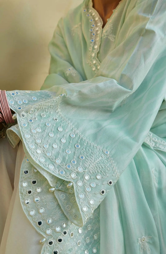 Cross Stitch Unstitched Premium Lawn Collection - Design 06 WHISPER MINT